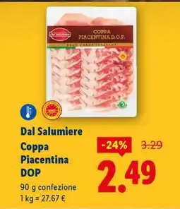 Lidl Dal Salumiere Coppa Piacentina DOP offerta
