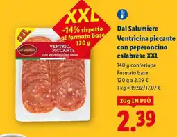 Lidl Dal Salumiere Ventricina piccante con peperoncino calabrese XXL offerta