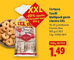 Lidl Certossa Taralli Multipack gusto classico XXL offerta