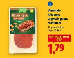 Lidl Vemondo Affettato vegetale gusto roast beef offerta