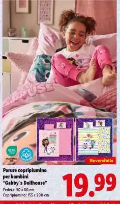 Lidl Parure copripiumino per bambini “Gabby’s Dollhouse” offerta