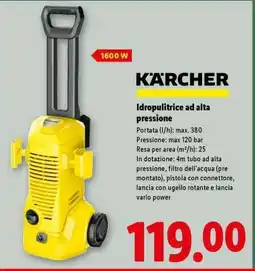Lidl KÄRCHER Idropulitrice ad alta pressione offerta