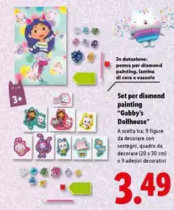 Lidl Set per diamond painting “Gabby’s Dollhouse” offerta