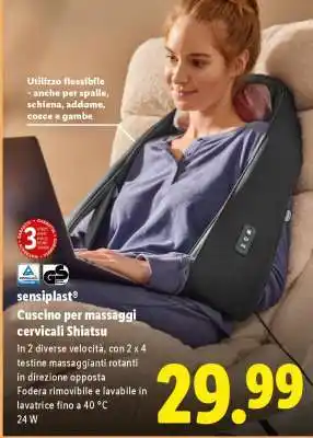 Lidl sensiplast Cuscino per massaggi cervicali Shiatsu offerta