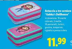 Lidl Astuccio a tre cerniere Gabby's Dollhouse offerta