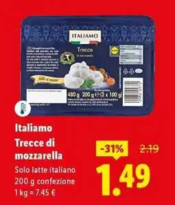 Lidl Italiano Trecce di mozzarella offerta