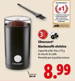 Lidl Silvercrest Macinacaffè elettrico offerta