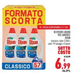 Conad Dixan Detersivo Liquido per Lavatrice offerta