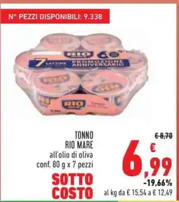 Conad Tonno Rio Mare all'olio di oliva offerta