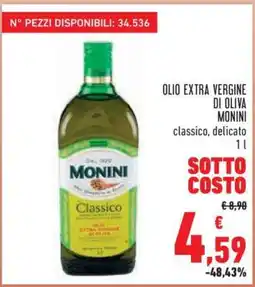 Conad Olio Extra Vergine di Oliva Monini offerta