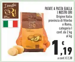 Conad PATATE A PASTA GIALLA I NOSTRI ORI offerta