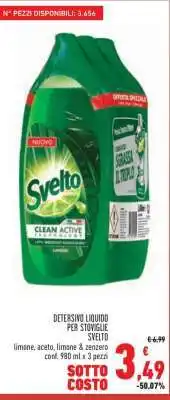 Conad DETERSIVO LIQUIDO PER STOVIGLIE SVELTO offerta