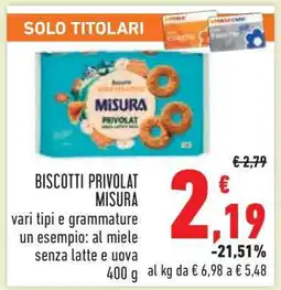 Conad Biscotti Privolat Misura offerta