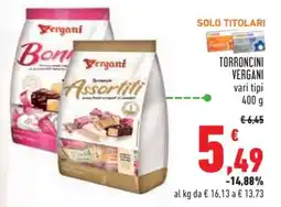 Conad Torroncini Vergani offerta