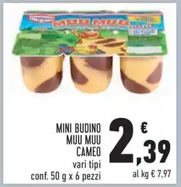 Conad Mini Budino Muu Muu Cameo offerta