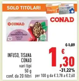 Conad Infuso, Tisana Conad offerta