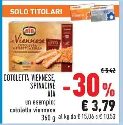Conad COTOLETTA VIENNESE, SPINACINE offerta