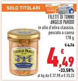 Conad Filetti di Tonno Angelo Parodi offerta