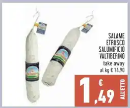 Conad Salame Etrusco Salumificio Valtiberino offerta