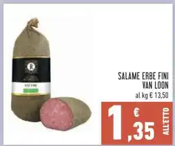 Conad SALAME ERBE FINI VAN LOON offerta