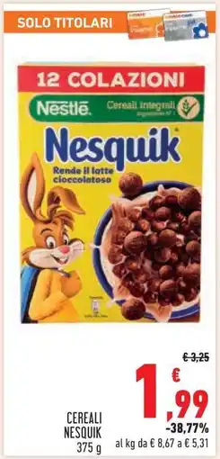 Conad CEREALI NESQUIK offerta