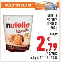 Conad Nutella Biscuits Ferrero offerta