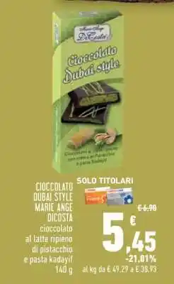 Conad CIOCCOLATO DUBAI STYLE MARIE ANGE DICOSTA offerta