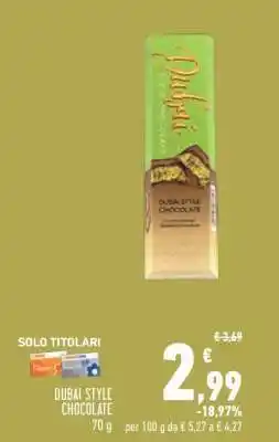 Conad DUBAI STYLE CHOCOLATE offerta