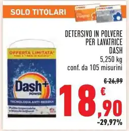 Conad Detersivo in polvere per lavatrice Dash offerta