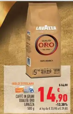 Conad CAFFÈ IN GRANI QUALITÀ ORO LAVAZZA 500 g offerta