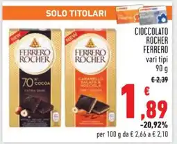 Conad CIOCCOLATO ROCHER FERRERO offerta