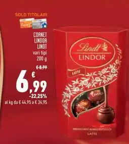 Conad Cornet Lindor Lindt offerta