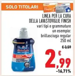 Conad LINEA PER LA CURA DELLA LAVASTOVIGLIE FINISH offerta