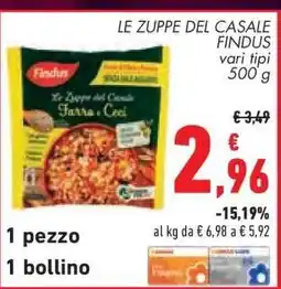 Conad LE ZUPPE DEL CASALE FINDUS offerta