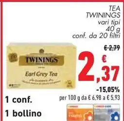 Conad TEA TWININGS vari tipi offerta