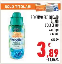Conad Profumo per Bucato Elixir Coccolino offerta