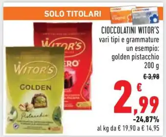 Conad Cioccolatini Witor's offerta