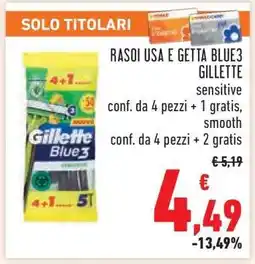 Conad RASOI USA E GETTA BLUE3 GILLETTE offerta