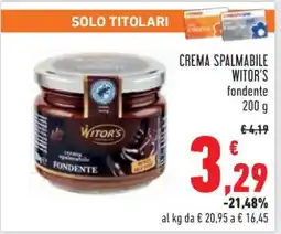 Conad CREMA SPALMABILE WITOR’S offerta