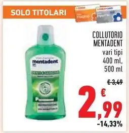 Conad Collutorio Mentadent offerta