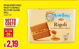 Famila MULINO BIANCO RIGOLI BISCOTTI CON MIELE MILLEFIORI ITALIANO offerta