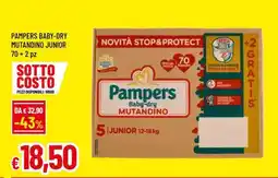 Famila PAMPERS BABY-DRY MUTANDINO JUNIOR 70 + 2 pz offerta