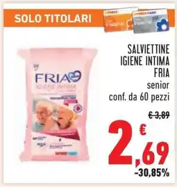Conad SALVIETTINE IGIENE INTIMA FRIA offerta