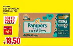 Famila Pampers Baby-Dry Pannolini Quadripacco Maxi offerta
