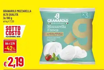 Famila GRANAROLO mozzarella alta qualità offerta