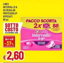 Famila LINES INTERVALLO & GO REGULAR PROTEGGISLIP RIPIEGATI 88 pz offerta