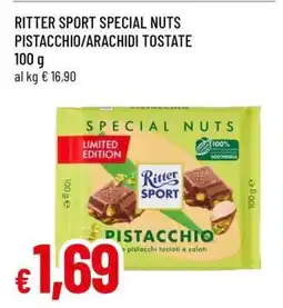Famila RITTER SPORT SPECIAL NUTS PISTACCHIO/ARACHIDI TOSTATE offerta