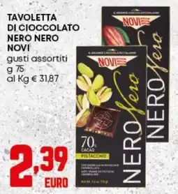 Panorama Tavoletta di cioccolato nero nero NOVI offerta