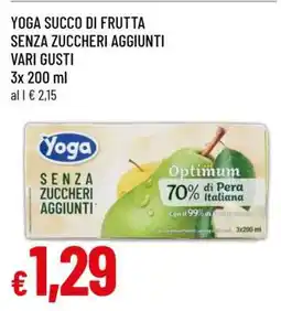 Famila YOGA SUCCO DI FRUTTA SENZA ZUCCHERI AGGIUNTI VARI GUSTI offerta
