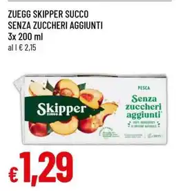 Famila ZUEGG SKIPPER SUCCO SENZA ZUCCHERI AGGIUNTI 3x 200 ml offerta